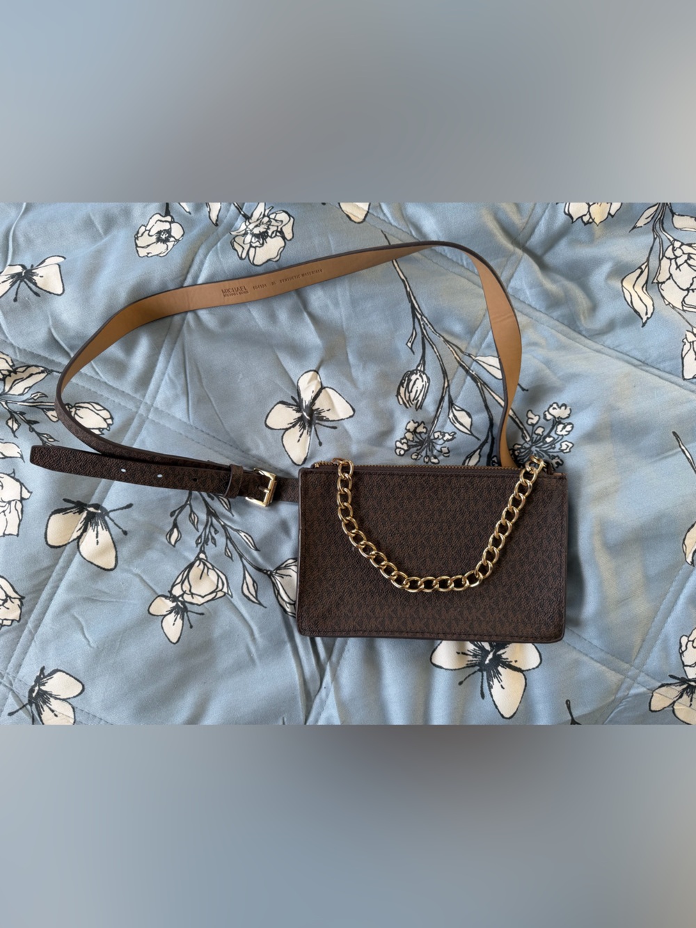 Michael Kors Brown Monogram Belt Bag